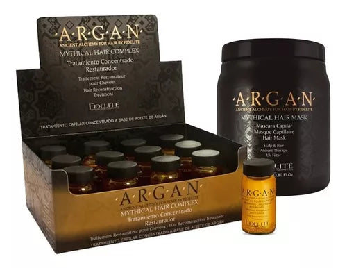 Máscara Argan 1kg +  Caja de Ampollas Argan 12 x 15ml Fidelite