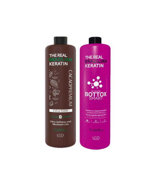 Brushing Progresivo Cacao 1lt + Bottox Smart 1lt The Real Brazilian Keratin