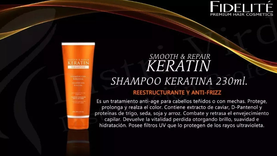 Pack Shampoo + Acondicionador De Keratina Fidelite 230ml