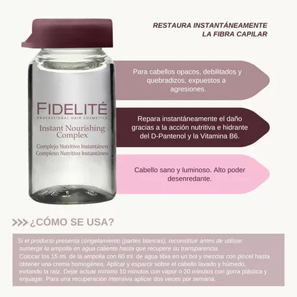 Ampollas Complejo Nutrutivo Instantáneo Fidelite 15ml x 3 unidades